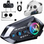 id-902 Aku. LED RGB Y12 pro bluetooth motoristični radijski interkom