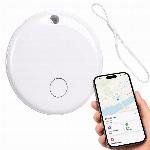 id-1180 Mini obesek iskalec ključev bluetooth GPS lokator IOS bel