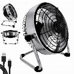 id-1562 Kovinski namizni ventilator 22cm USB za pisarne