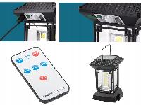 Potovalna aku. 2400mAh solarna LED luč za kampiranje s senzorjem USB daljinec