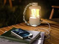 Potovalna aku. LED prenosna luč za kampiranje powerbank