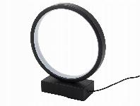 id-1005 LED okrogla namizna svetilka 3 barve svetlobe USB 23cm črna
