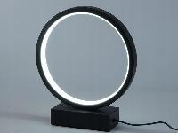 id-1005 LED okrogla namizna svetilka 3 barve svetlobe USB 23cm črna