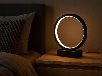 id-1005 LED okrogla namizna svetilka 3 barve svetlobe USB 23cm črna