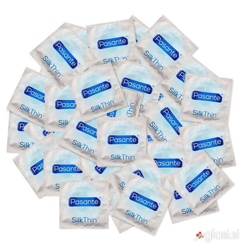 KONDOMI Pasante Silk Thin 144/1 - tanki za naraven občutek