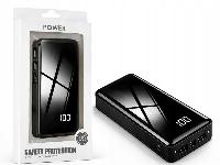 id-1181 20000mAh prenosna baterija LED in 4x USB powerbank LCD črna