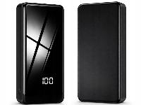 id-1181 20000mAh prenosna baterija LED in 4x USB powerbank LCD črna