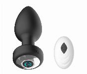 VIBRACIJSKI ANALNI ČEP Passion Labs RC Black (9 cm)