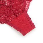 HLAČKE Ohyeah P5371 Red - rdeča cvetlična čipka, brazilke