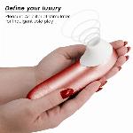 KLITORALNI STIMULATOR Womanizer Pro Burgundy - vodoodporen, vakuumski