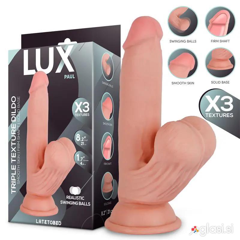 DILDO Lux Paul Tripple Density With Swinging Balls