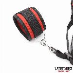 KOMPLET ZA VEZANJE ZA POSTELJO Latetobed BDSM Line Black Red