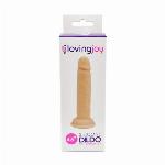 DILDO Loving Joy Silicone Flesh 13,5 cm - manjši, realističen, s sesalnim dnom