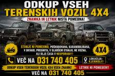 ODKUPIM VSA TERENSKA VOZILA 4X4 STANJE NI POMEBNO,VSEH ZNAMK