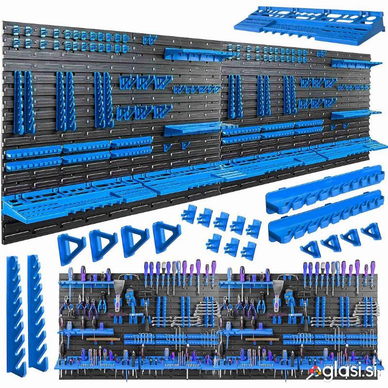 Modularni 136 delni stenski organizator orodja PVC 2304x780mm