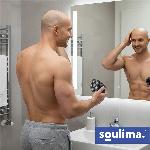 3v1 akumulatorski moški brivnik za glavo in brado USB črn