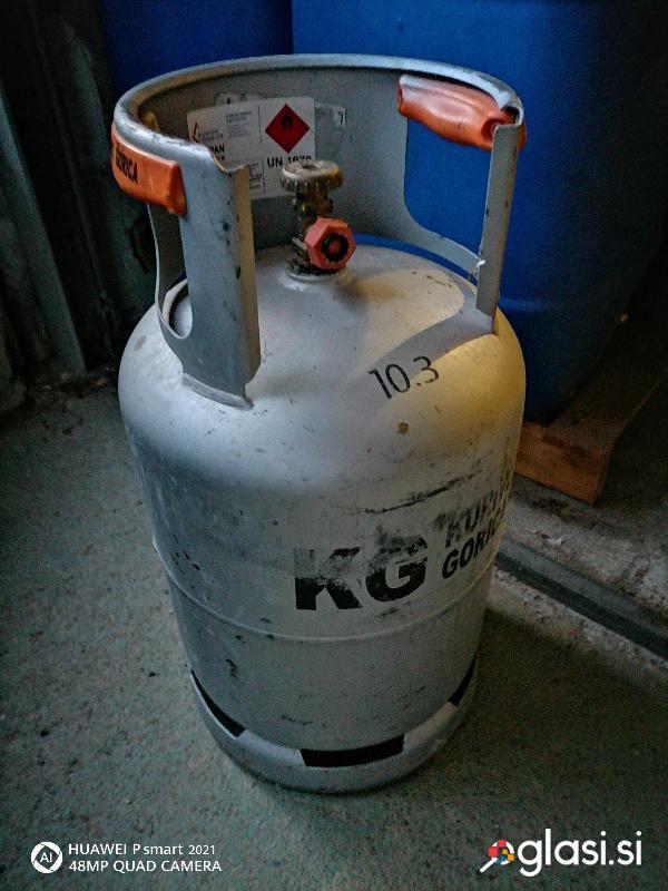 Plinska jeklenka ,bomba, za 10 kg plina, kurivo gorica