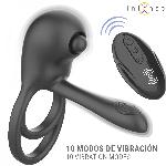 VIBRACIJSKI EREKCIJSKI OBROČEK Intense Spike Black - dvojni obroček, vibrator za