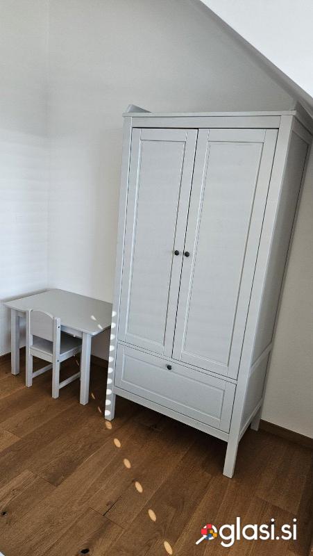 Otroška Soba 2 - 6 let - Siva (postelja, omara, miza, stol)