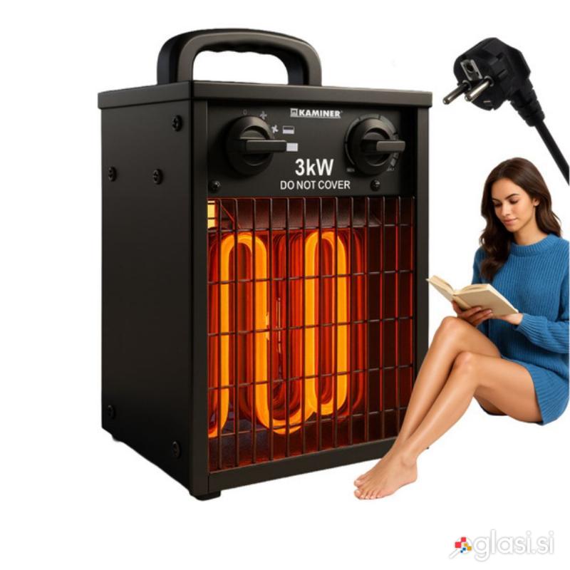 Industrijski električni grelec s termostatom 3000W 230V