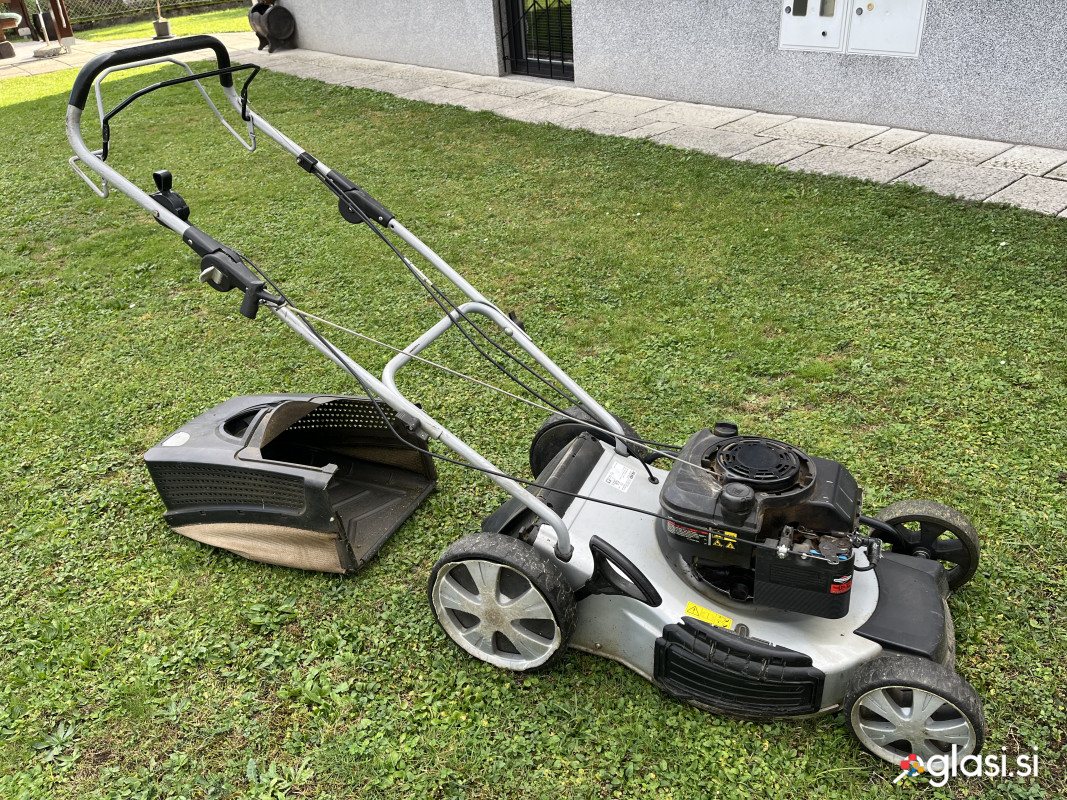 Prodam samohodno kosilnico s košaro (675-190cc ALKO), na bencin, 150