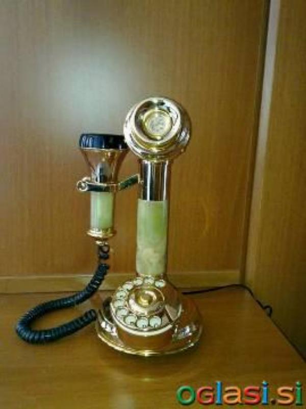 Stacionarni telefon z dodatkom naravnega okrasnega kamna ONIX