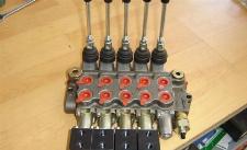 Ventil, hidravlični, krmilni, 5 ročic, obojestranski